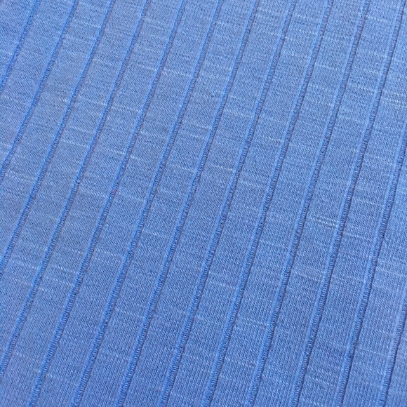 LuLaRoe Long-sleeve Solid Blue Lynnae Top - Picture 2 of 5